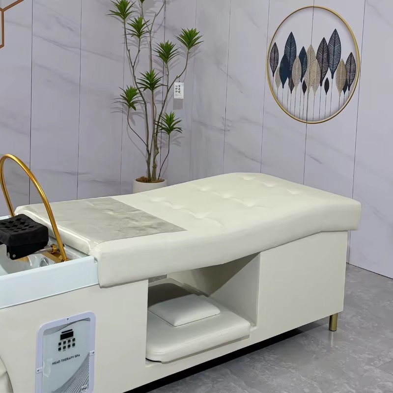 Wholesale Japanese Modern Custom Hair Salon Washing Head Therapy Wash Basin Shampoo Bed Head Spa Hair Wash Station