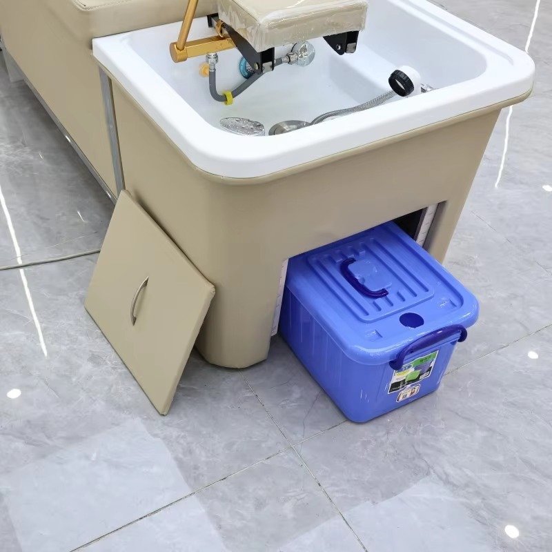 Thai Wash Basin Shampoo Beds 90L Water Tank Hair Washing Hair Spa Shampoo Massage Bed Heated Head Water Therapy Shampoo Bed