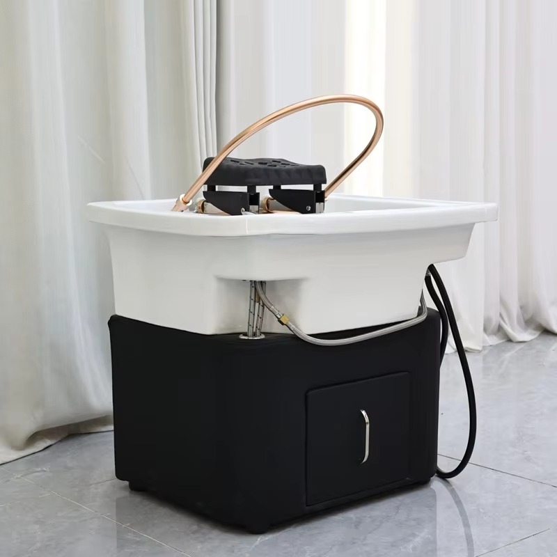 Mobile Portable Shampoo Wash Basin Bowl Station Salon Furniture Scalp Treatment Shampoo Sink With Spa Head Water Therapy