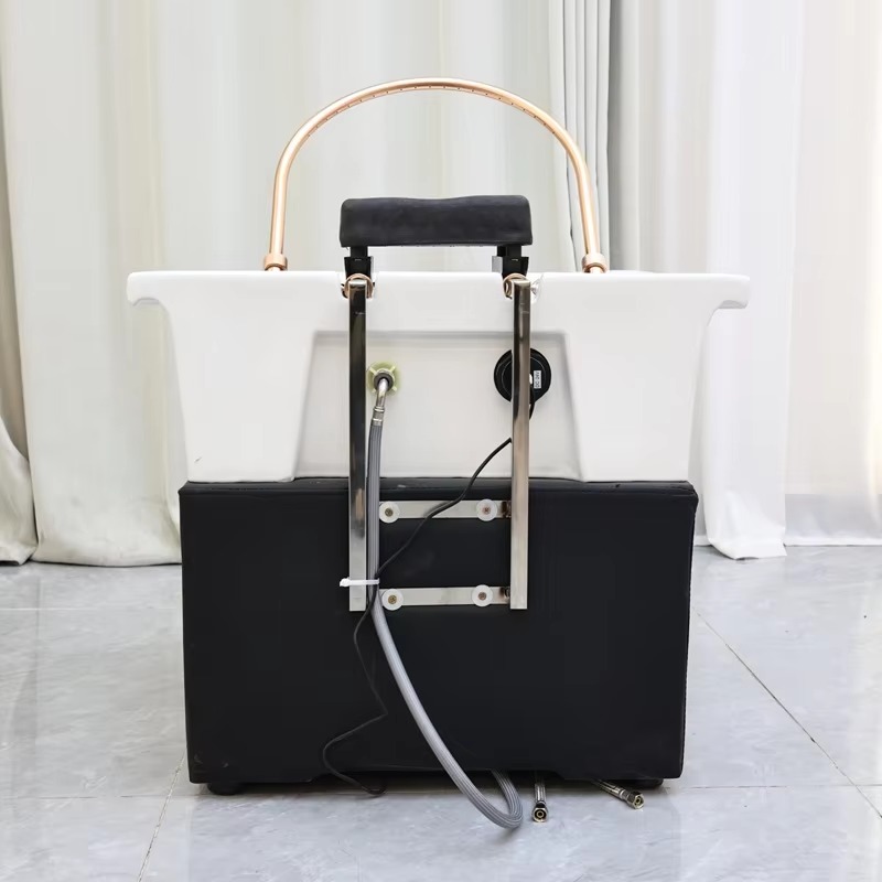 Mobile Portable Shampoo Wash Basin Bowl Station Salon Furniture Scalp Treatment Shampoo Sink With Spa Head Water Therapy