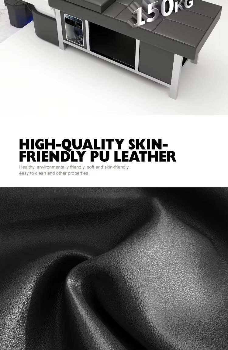 Modern Barbershop Furniture Multifunction Head Therapy Spa Shampoo Chair Luxury Lay Down Thai Washing Bed with Steamer