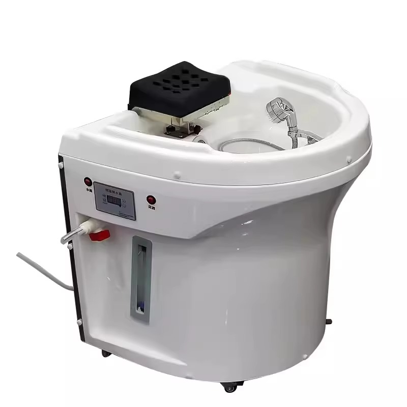 Modern Portable Shampoo Basin 60L Water Tank Synthetic Leather Salon Furniture Moving Head Beauty Bed Accessories for Hair Salon