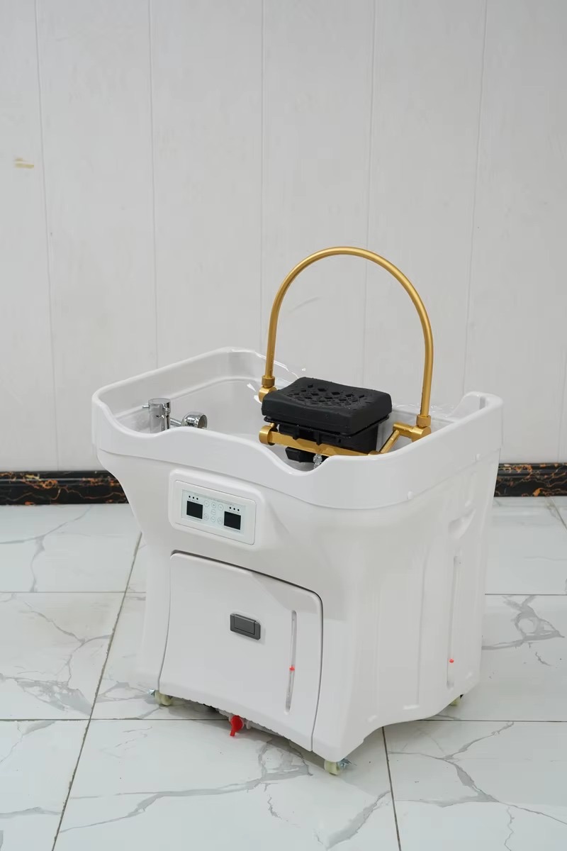 Portable Shampoo Basin Salon Furniture Head Spa Adjustable Height Massage Washing Hair Bowl Sink for Beauty Salons