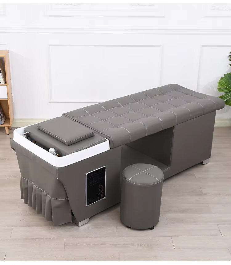 Modern Lay Down Hair Salon Washing Bed Barber Shop Thai Style Salon Shampoo Chair with Salon Sink