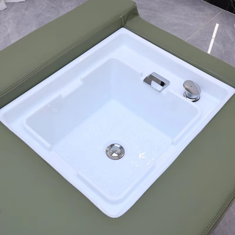 Luxury  Multifunction Electric Massage Shampoo Bed with Backrest Lift and Spa Pedicure Basin Automatic Head Spa Shampoo Bed