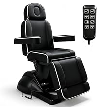 Qnoxlim Full Electric Massage Table with Lift,Whole Piece 3 Motor Professional Facial Bed for Estheticians, Spa & Waxing, Heavy-Duty Adjustable Massage Bed for Physical Therapy (Black)