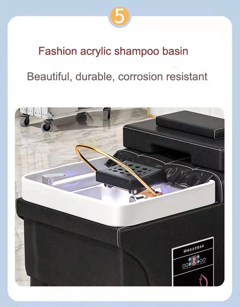 Modern Custom Salon Furniture Electric Salon Thai Massage Hair Wash Water Therapy Bed Japanese Head Spa Shampoo  Bowl Bed