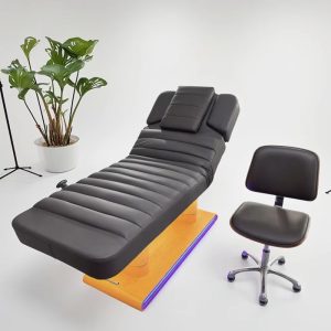 Arrival Beauty Salon Furniture Black Leather Massage Table and Stool S... - Massage Bed | Nova Spa Equipment