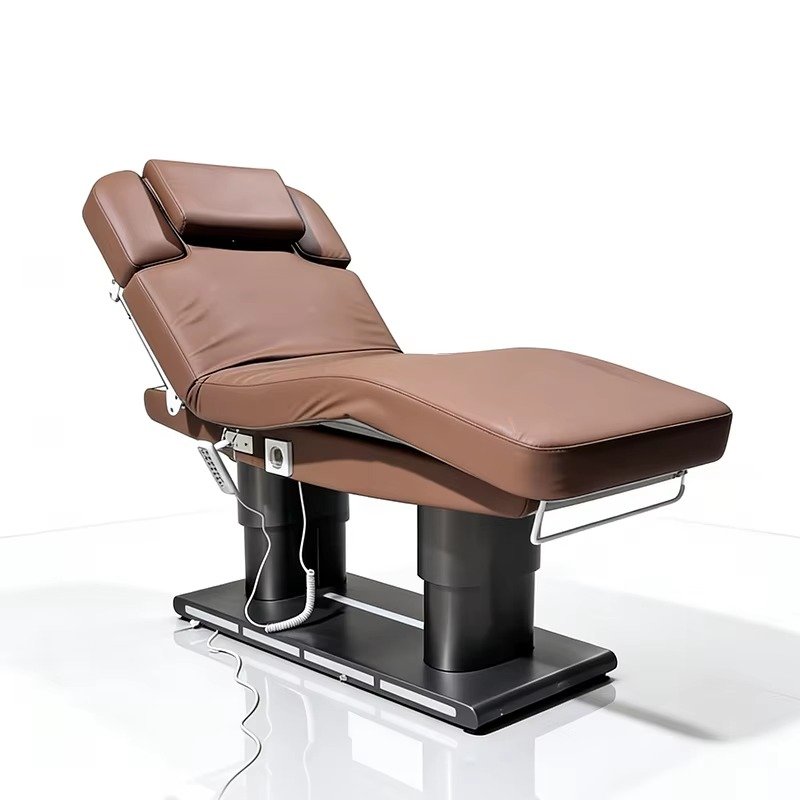 Beauty Salon Equipment Brown Massage Table Bed Modern 4 Motors Electri... - Massage Bed | Nova Spa Equipment