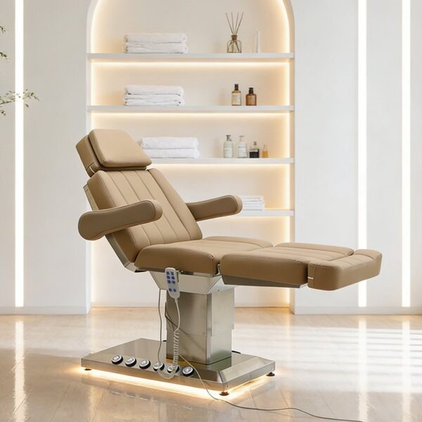 d17_main_14_1 Silver Base Beauty Salon Furniture Facial Spa Massage Table 3 Motors E... - Massage Bed | Nova Spa Equipment