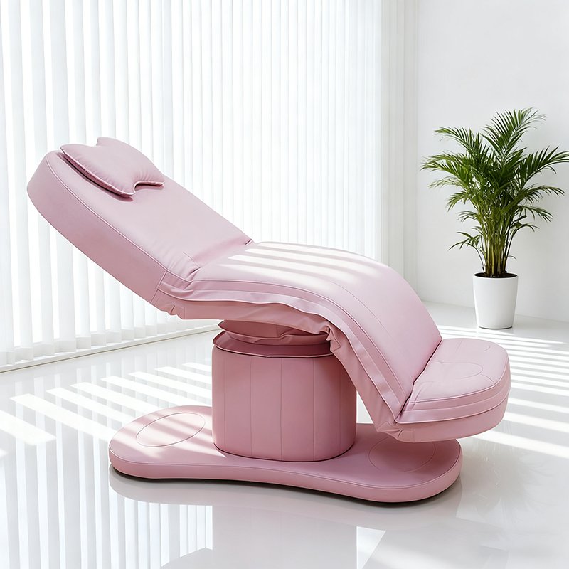 Wholesale Beauty Salon Furniture Pink Cosmetic Facial Spa Bed Modern L... - Massage Bed | Nova Spa Equipment