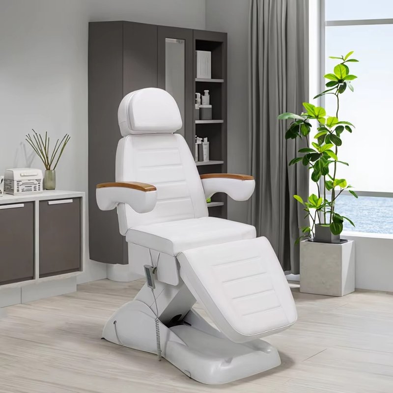 Salon Furniture White 3 Motors Electric Cosmetic Treatment Massage Tab... - Medical Treatment Bed | Nova Spa Equipment