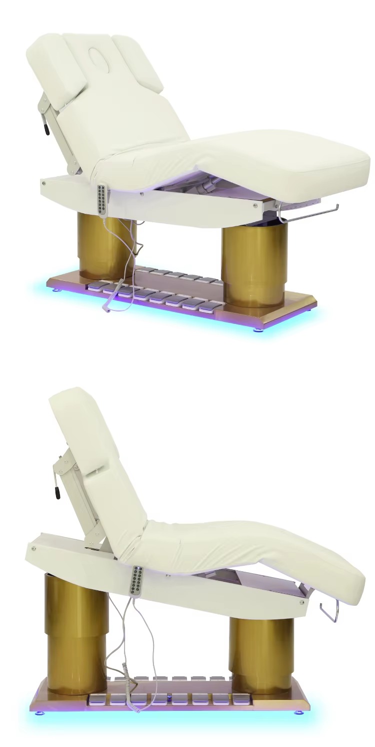 Modern beauty salon electric massage bed eyelash facial spa lounge chair electric beauty bed