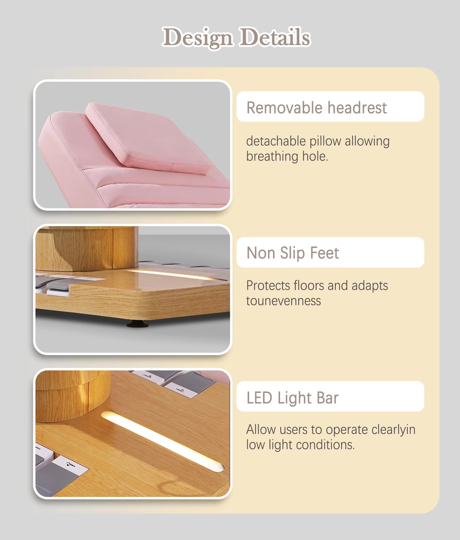 Commercial Massage Table Professional OEM ODM Custom Logo CE Certified Load Test Passed ForBeauty Salon Spa Use