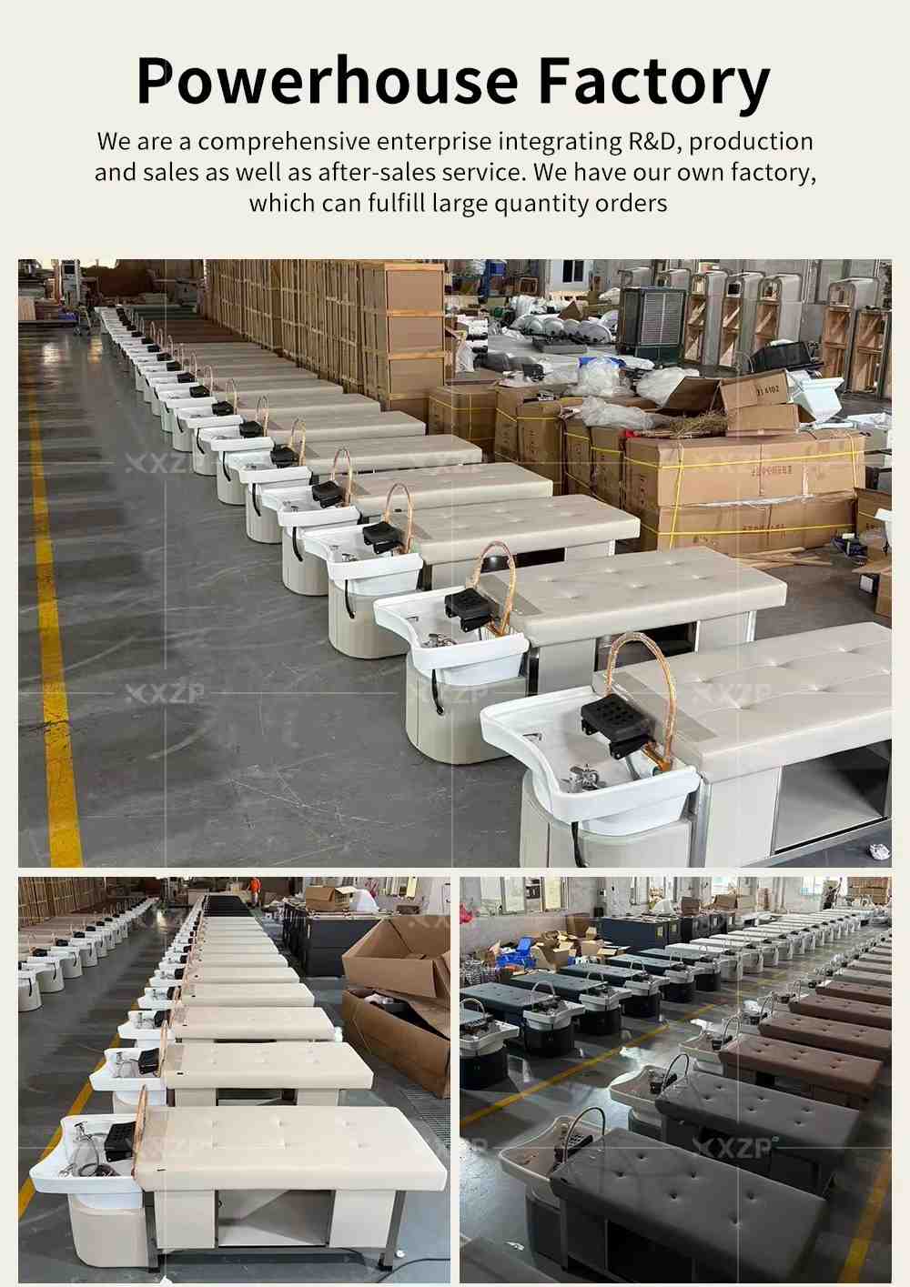 Multi-functional Massage Table Head Spa Bed with Shampoo Massage Footbath & Pedicure-for Hotel Living Room & Beauty Salon