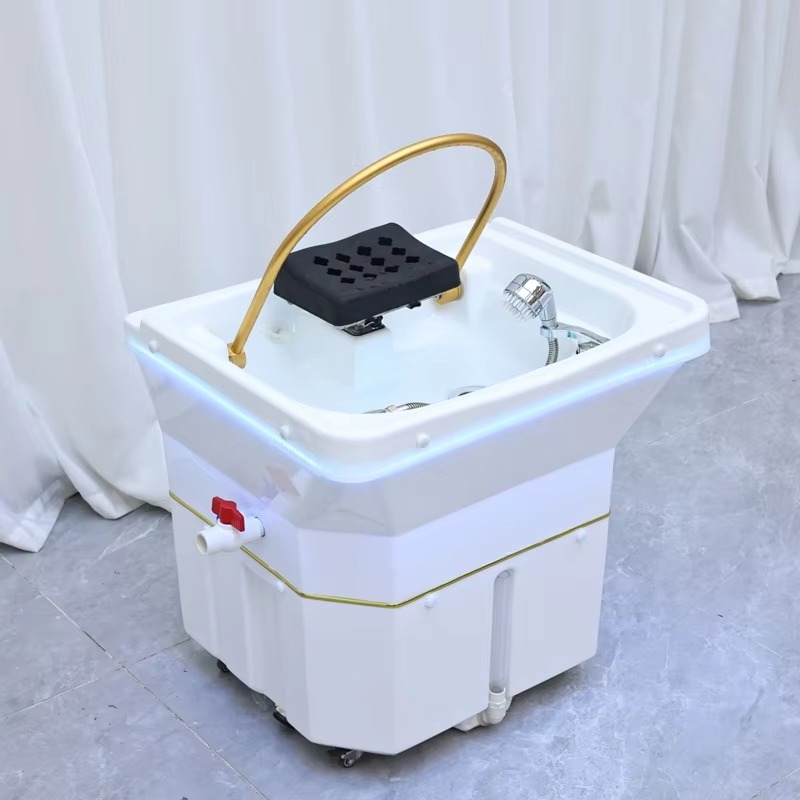 Barbershop Head Spa Equipment Portable Salon Hair Washing Sink Head Basin Hairdressers Shampoo Wash Basin