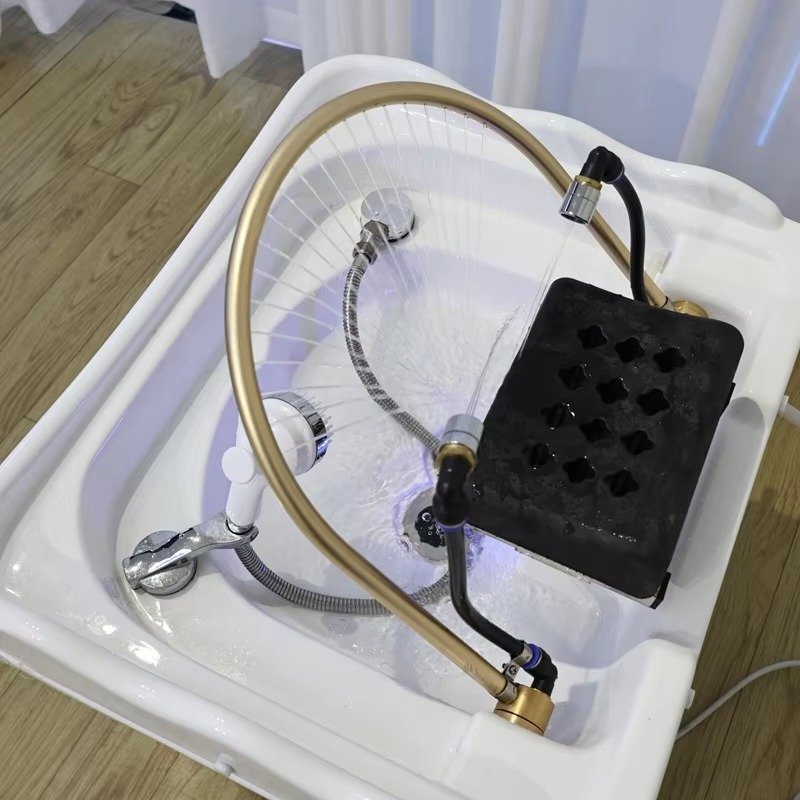 Japanese Head Spa Bowl Portable Deep Shampoo Basin Salon Hair Wash Sink with Water tank