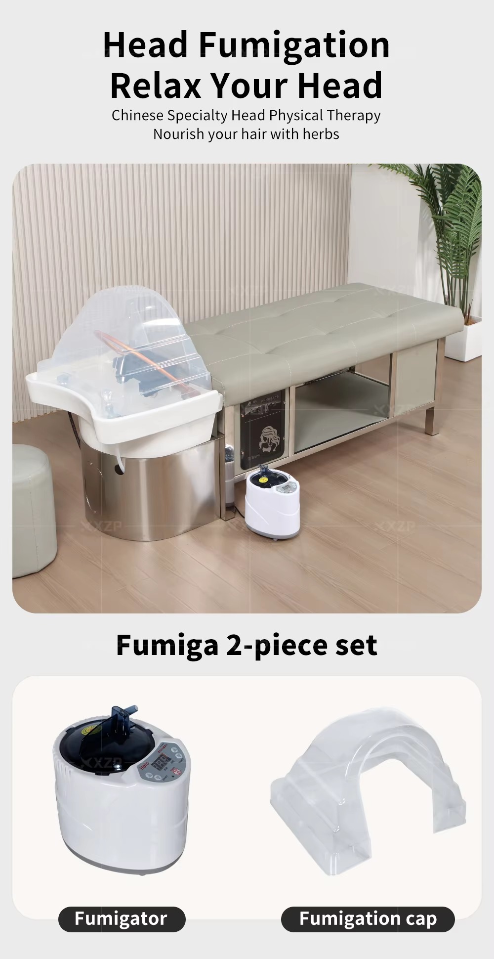 Factory Luxury Multi-function Thai Massage Shampoo Bed Stainless Steel Material Salon Equipment Head Spa Bed Spa