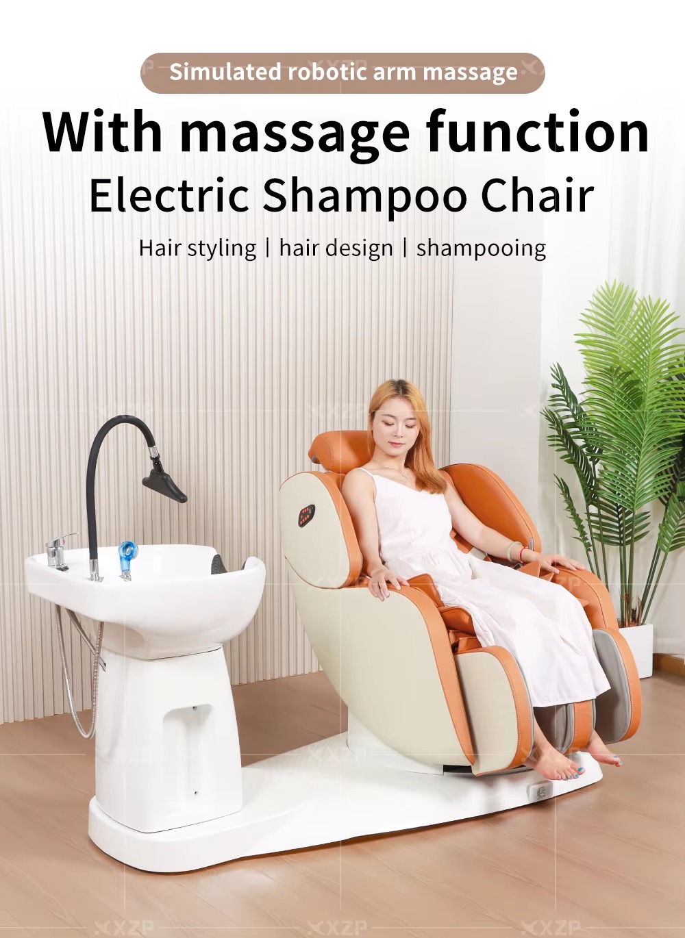 High-quality Head Spa Shampoo Bowl Chair Electric Back Shampoo Chair Massage Shampoo Bed Spa Head Spa