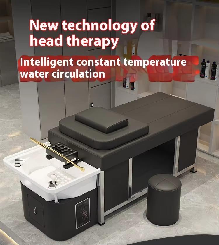 Luxury Salon Furniture Beauty Spa Thai Massage Table Sap Water Circulation Head Spa Bed Shampoo Bed