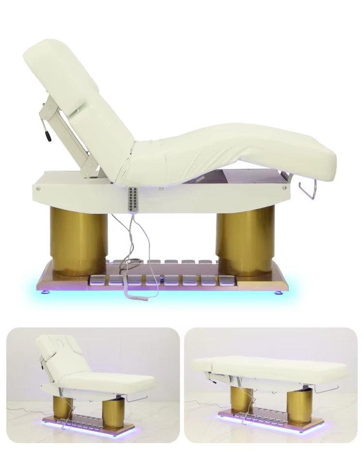 Modern beauty salon electric massage bed eyelash facial spa lounge chair electric beauty bed