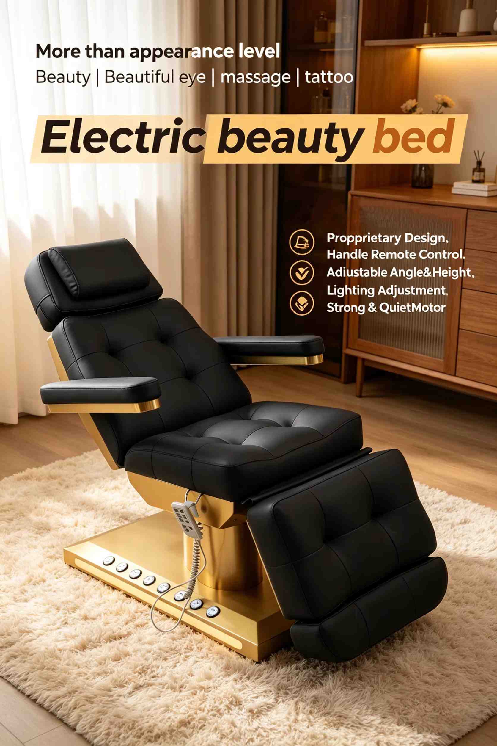 Lash Chair Nail Spa Chair Adjustable Ergonomic Salon Chair for Beauty Salons and Spas Heavy Duty Comfortable Salon Furniture