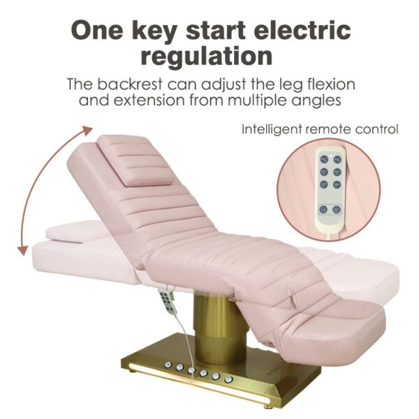 Luxury Gold Spa Salon Beauty Bed Electric Facial Massage Table Eyelash Bed - Massage Bed | Nova Spa Equipment