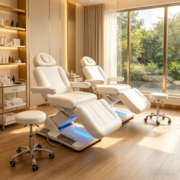 2-251-1.jpg 4 Motors Foot Control Electric Beauty Bed Hydraulic Lift Spa Massage Table with Heating... - Massage Bed | Nova Spa Equipment