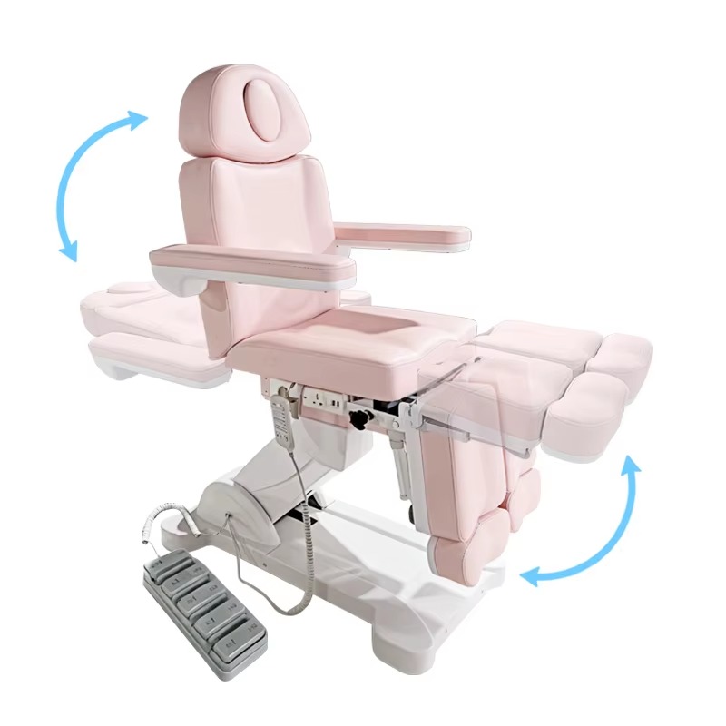 New Design Full Electric Podiatry Chair Split Leg 5 Motor Beauty Tattoo Lash Bed Rotating Salon Spa Medical Furniture CE&UL