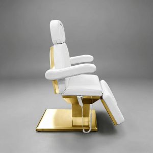 White Gold Pedicure Chairs Electric Spa Chair Adjustable Massage Chair... - Massage Bed | Nova Spa Equipment