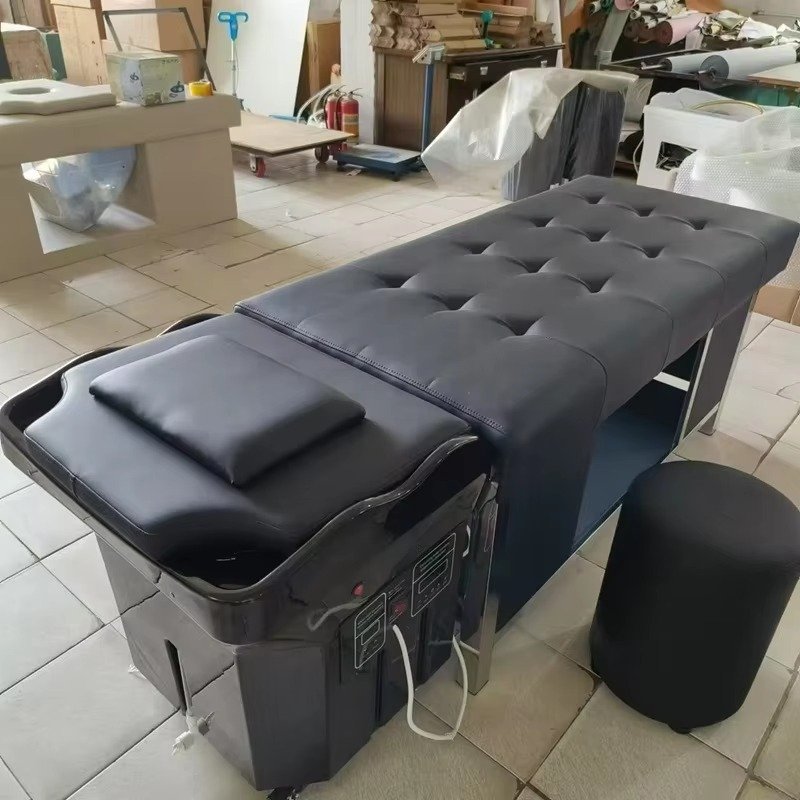 Salon Furniture Hair Washing Bed with Basin & Steam Therapy for Head Spa Water Therapy Circulation Storage Tanks for salon