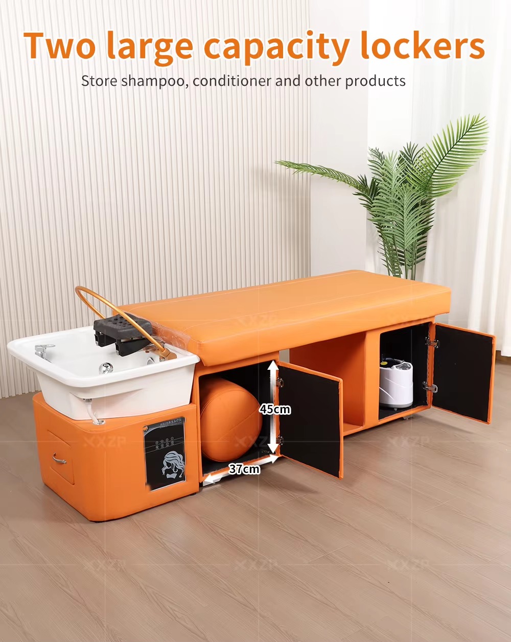 High Quality Professional Salon Furniture White Leather Thai Massage Table Beauty Salon Multi-function Head Spa Bed
