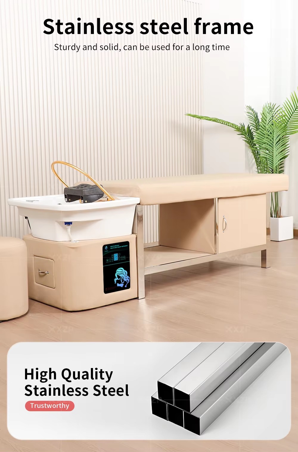 Custom Multi-function Barber Shop Shampoo Bed Beauty Salon Center Head Spa Bed Thai Massage Spa Bed