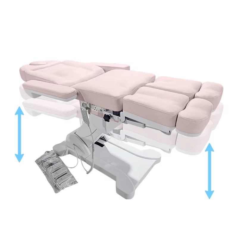 New Design Full Electric Podiatry Chair Split Leg 5 Motor Beauty Tattoo Lash Bed Rotating Salon Spa Medical Furniture CE&UL