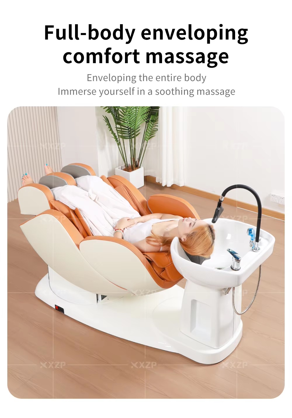 High-quality Head Spa Shampoo Bowl Chair Electric Back Shampoo Chair Massage Shampoo Bed Spa Head Spa