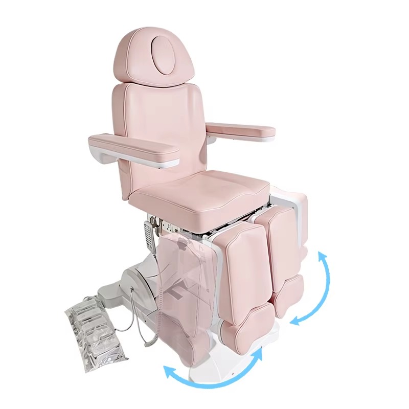 New Design Full Electric Podiatry Chair Split Leg 5 Motor Beauty Tattoo Lash Bed Rotating Salon Spa Medical Furniture CE&UL