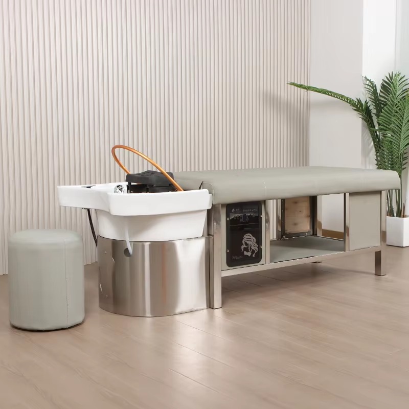 Factory Luxury Multi-function Thai Massage Shampoo Bed Stainless Steel Material Salon Equipment Head Spa Bed Spa