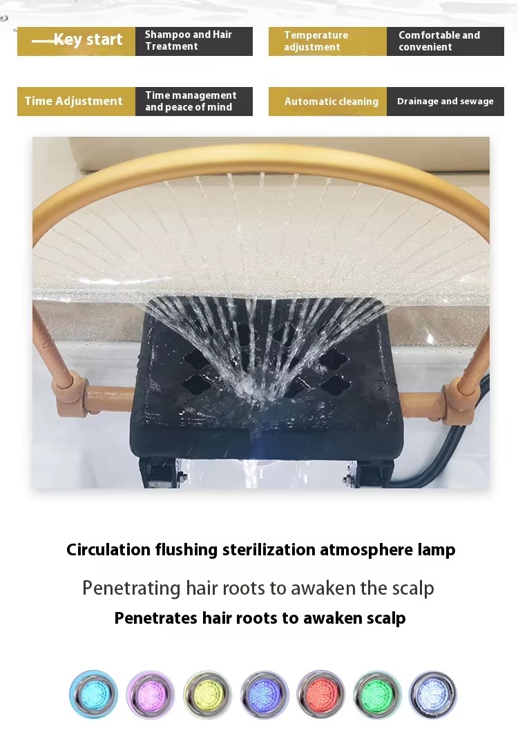 Customized Salon Furniture Hair Salon Equipment Shampoo Chair Head Spa Massage Shampoo Bed