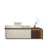 Salon reception counter with ample storage space