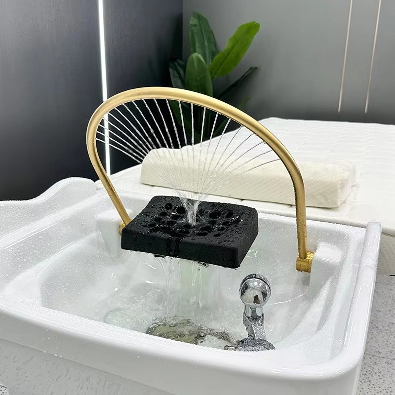 Movable Head Spa Shampoo Sink Water Circulation System Durable Modern Adjustable Hair Washing Bed Basin Professional Apartment
