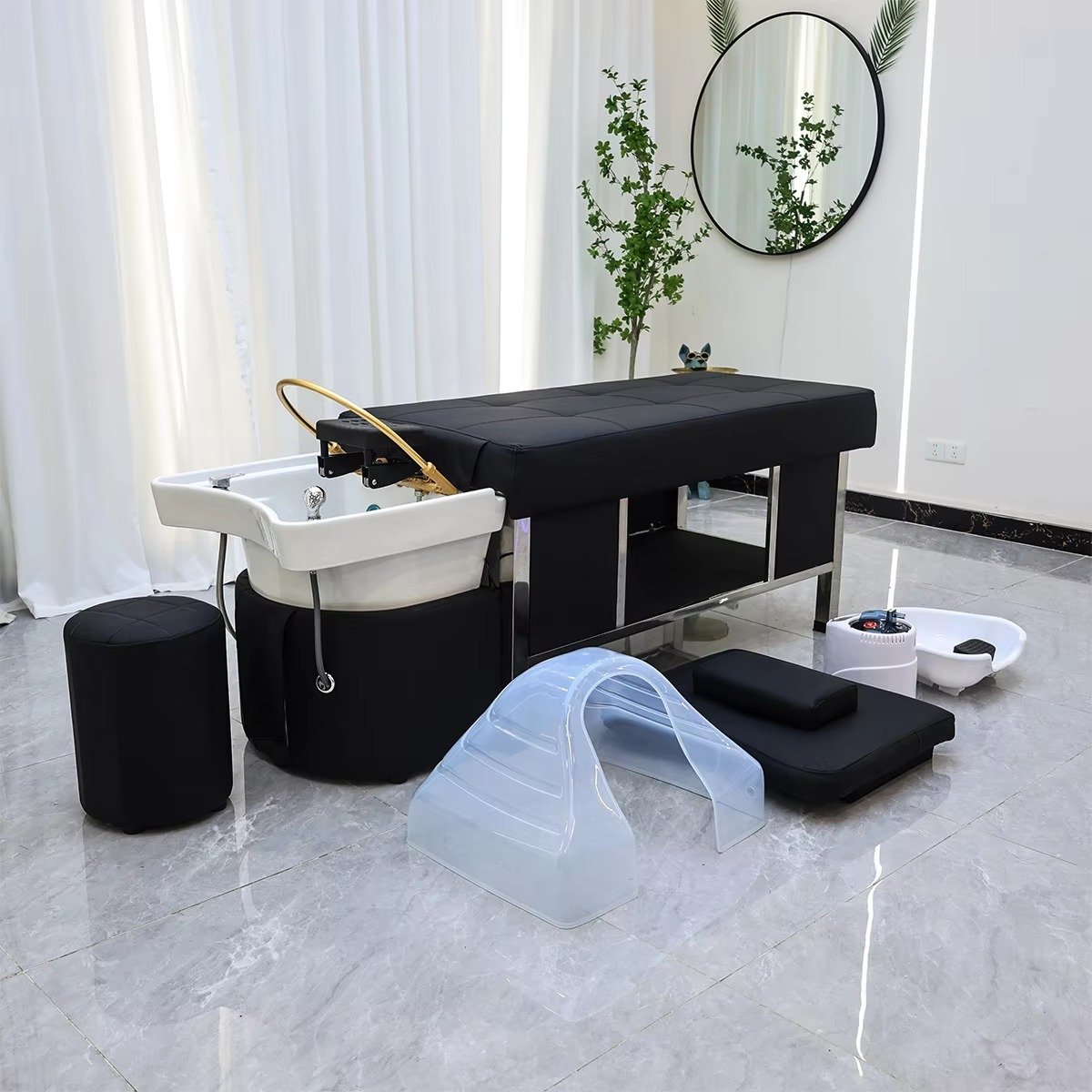 Professional Salon Washing Hair Massage Chair Shampoo Bed Spa Hair Washing Basin Head Spa Bed Ready to Shipping