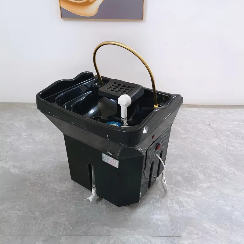 Modern Hair Salon Japanese Head Spa Bed Portable Shampoo Sink Bowl Mobile Hair Wash Basin With Water tank