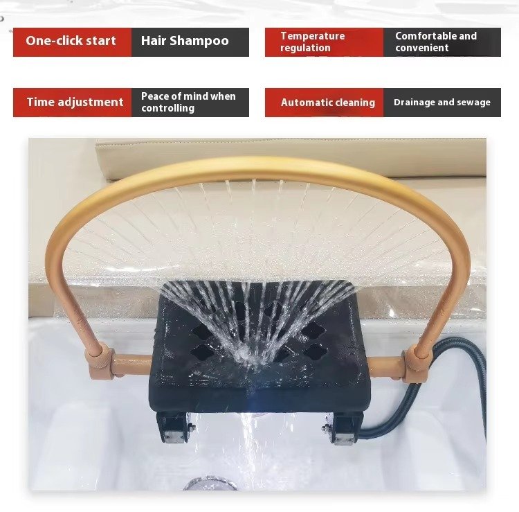 Luxury Salon Furniture Beauty Spa Thai Massage Table Sap Water Circulation Head Spa Bed Shampoo Bed