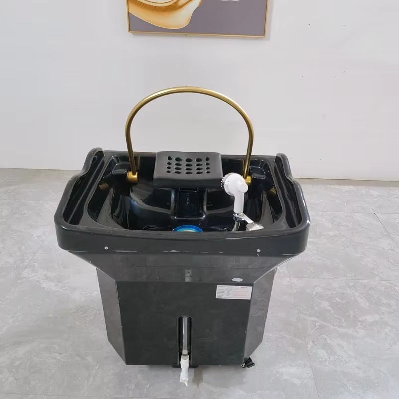 Modern Hair Salon Japanese Head Spa Bed Portable Shampoo Sink Bowl Mobile Hair Wash Basin With Water tank