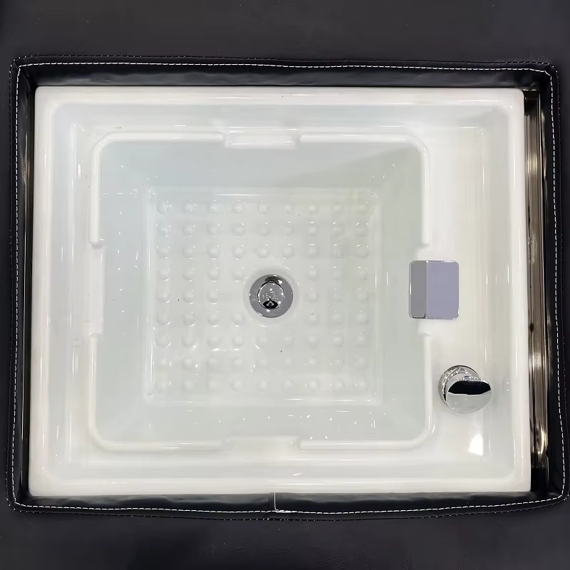 Modern Thai Spa Head Water Therapy Treatment Lay Down Washing With Foot Basin Massage Chair Salon Shampoo Bed