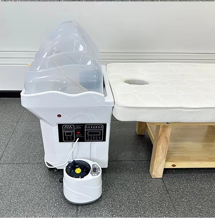 Movable Head Spa Shampoo Sink Water Circulation System Durable Modern Adjustable Hair Washing Bed Basin Professional Apartment