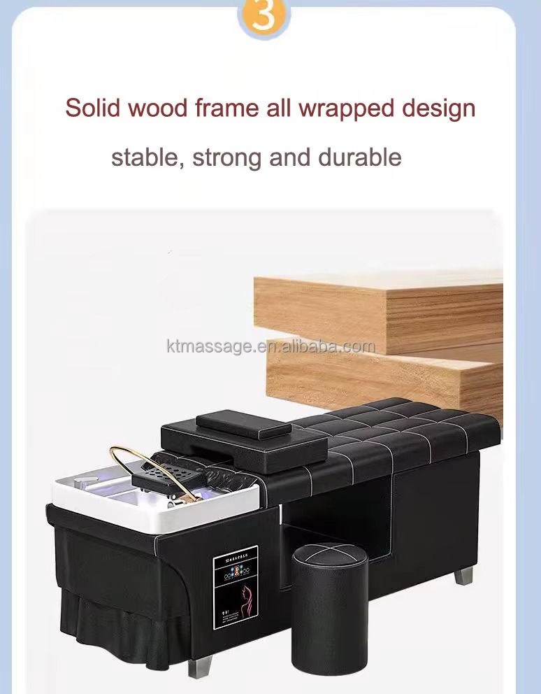 Modern Custom Salon Furniture Electric Salon Thai Massage Hair Wash Water Therapy Bed Japanese Head Spa Shampoo Bowl Bed