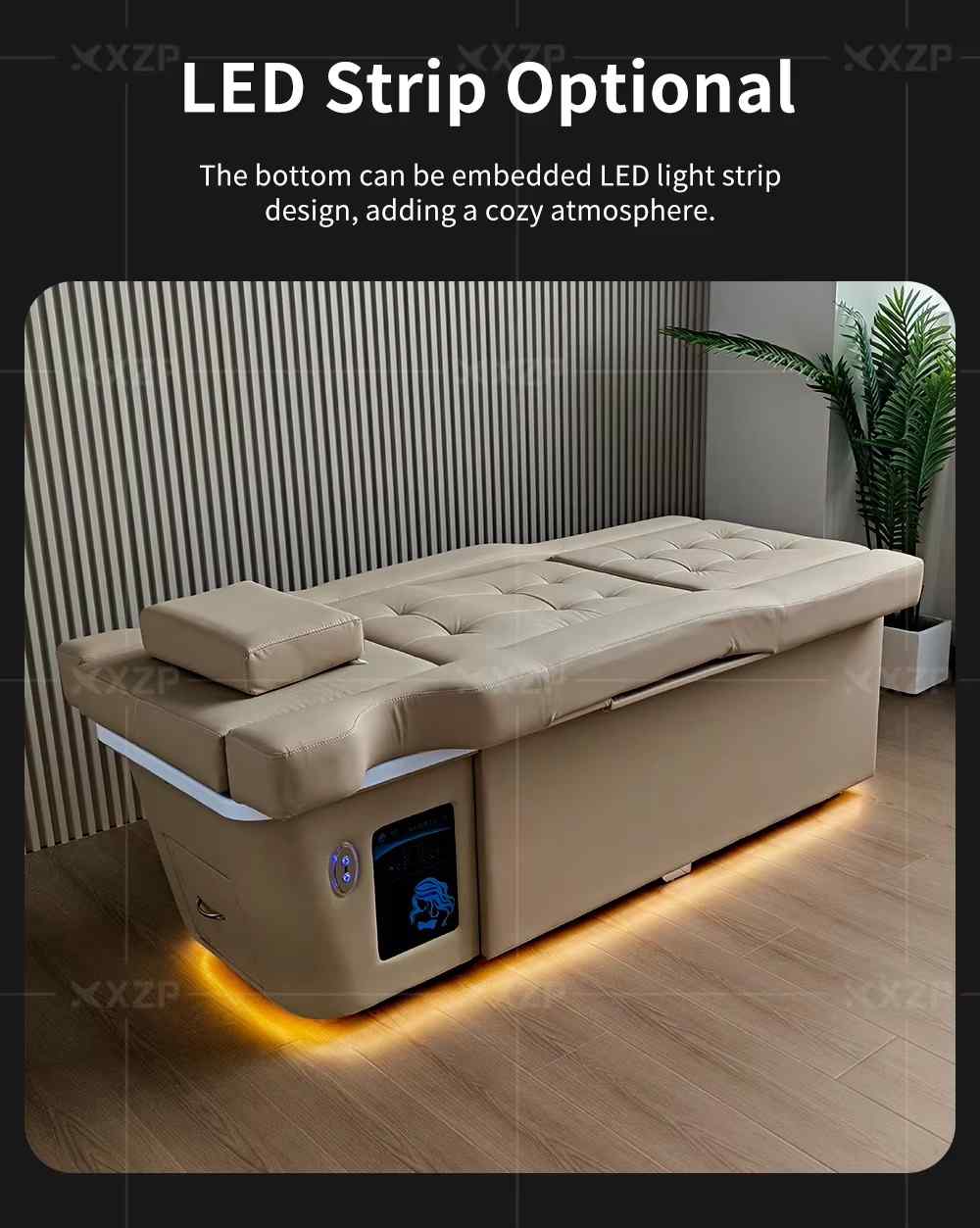 Luxury Multi-function Electric Massage Table Thai Head Therapy Spa Shampoo Bed Water Circulation Steamer Head Spa and Foot Spa