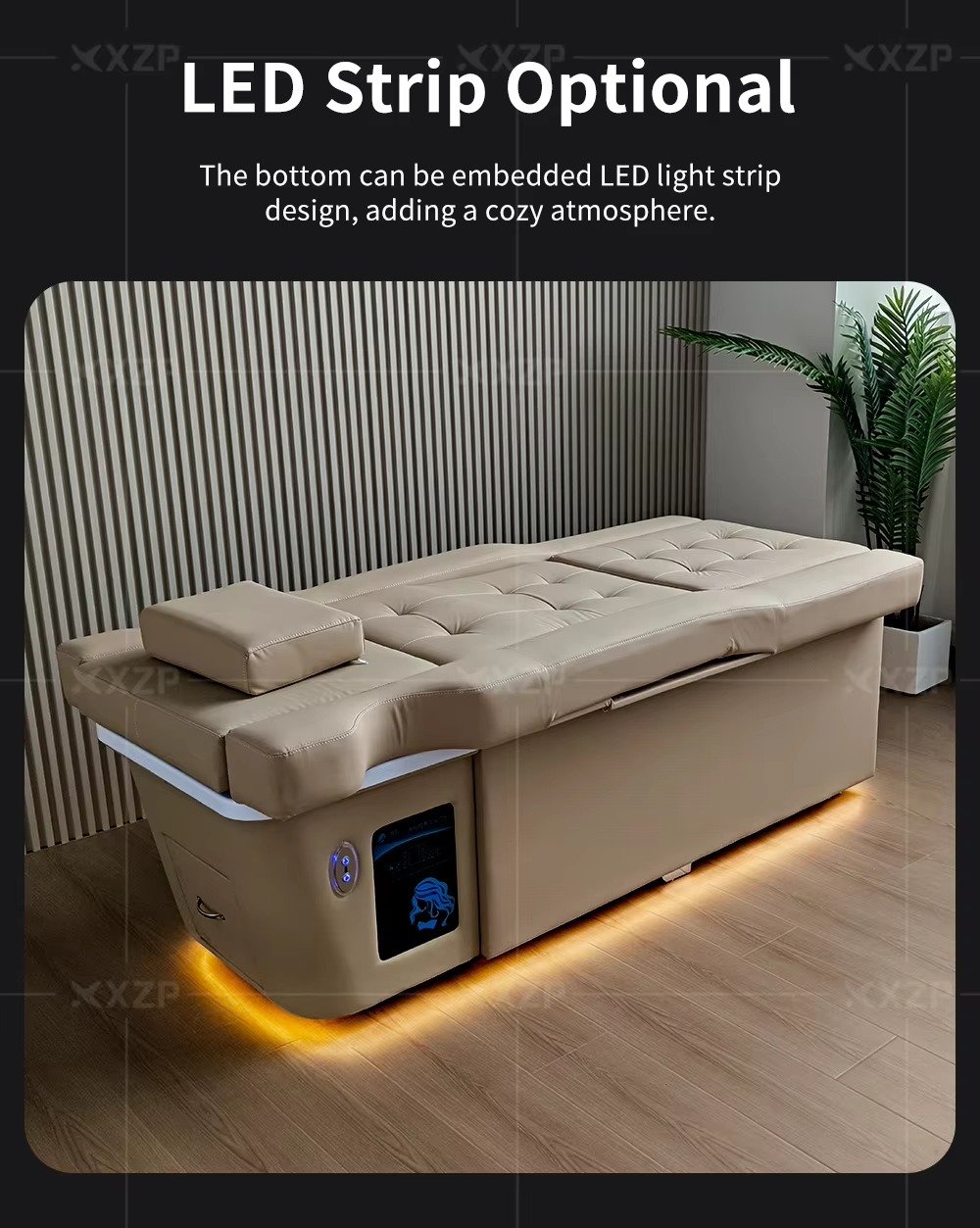 Multifunctional Salon Furniture Thai Massage Shampoo Bed with Foot Spa Pedicure Chair Head Spa Bed