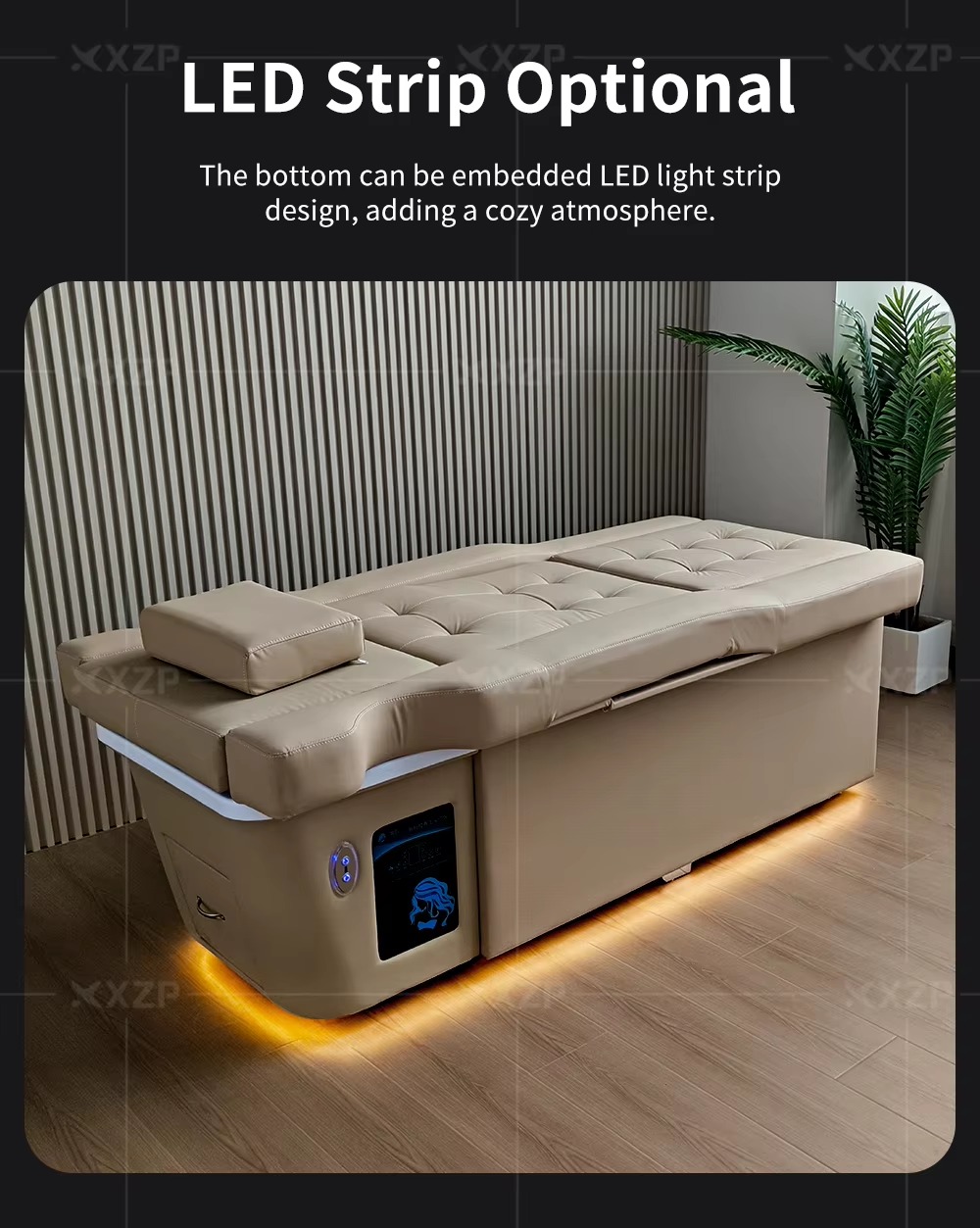 Multifunctional Salon Furniture Thai Massage Shampoo Bed with Foot Spa Pedicure Chair Head Spa Bed